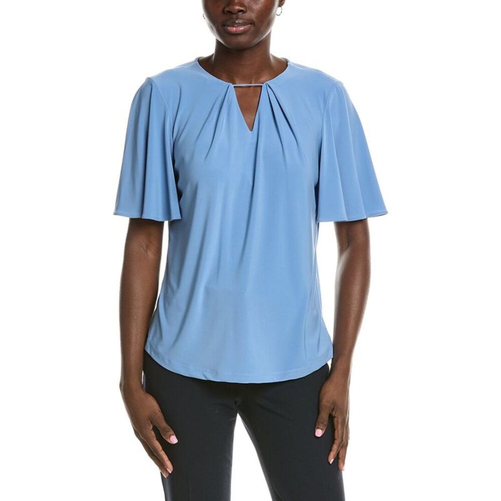 Anne Klein Womens  Bell Sleeve Top, Green